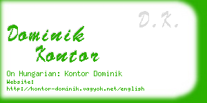 dominik kontor business card